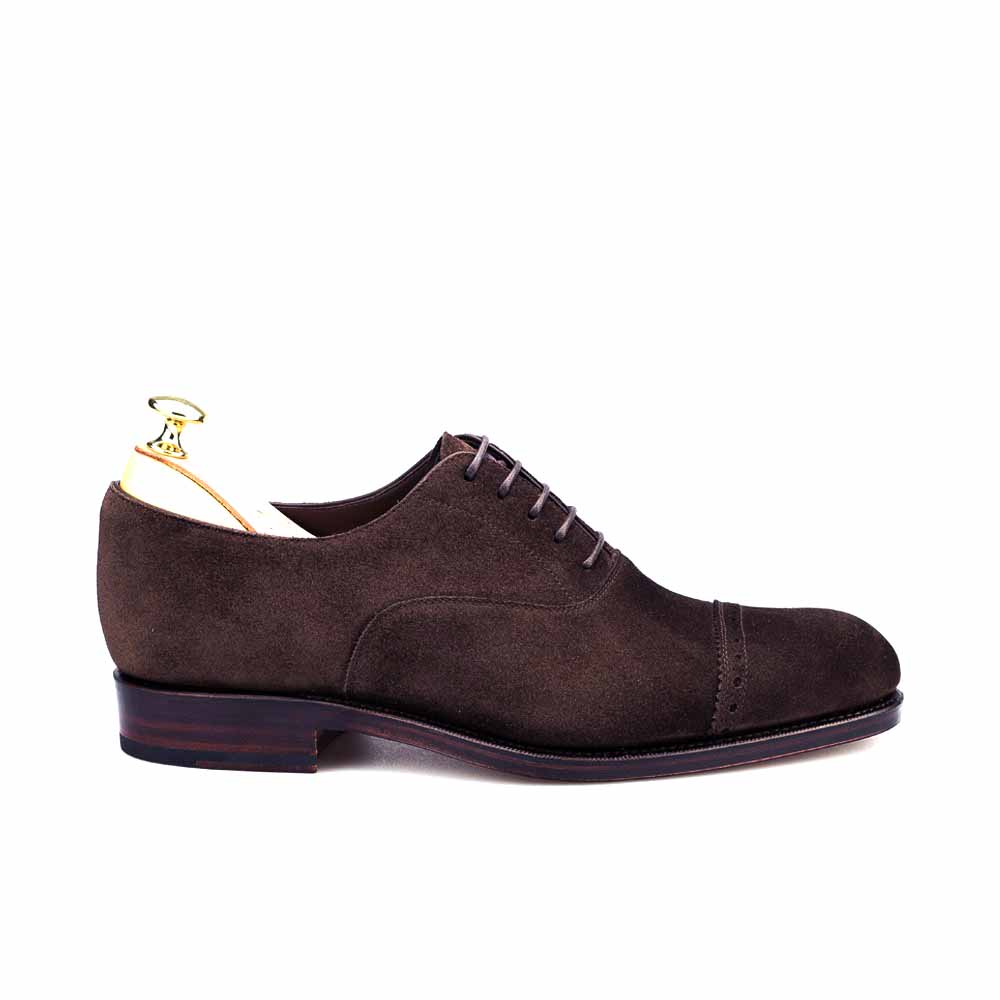Men's oxford shoes in brown suede