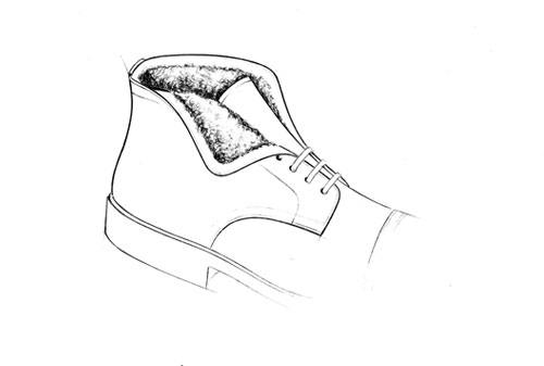 Fur-lined shoes