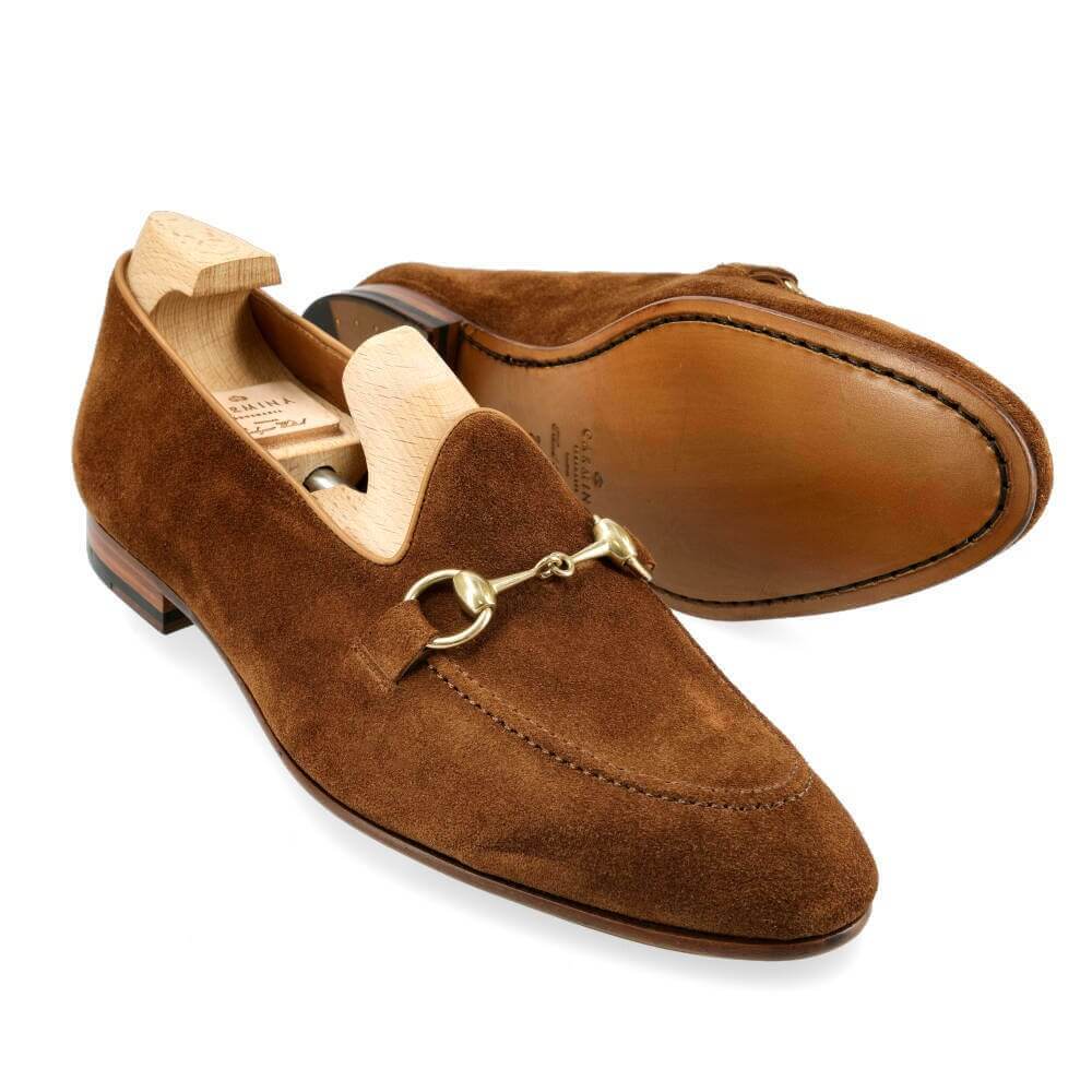 Horsebit loafers in brown suede