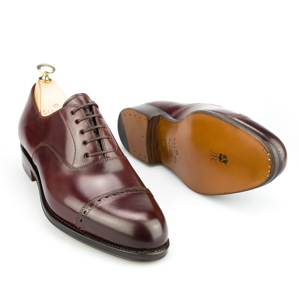 Oxford cordovan shoes in burgundy