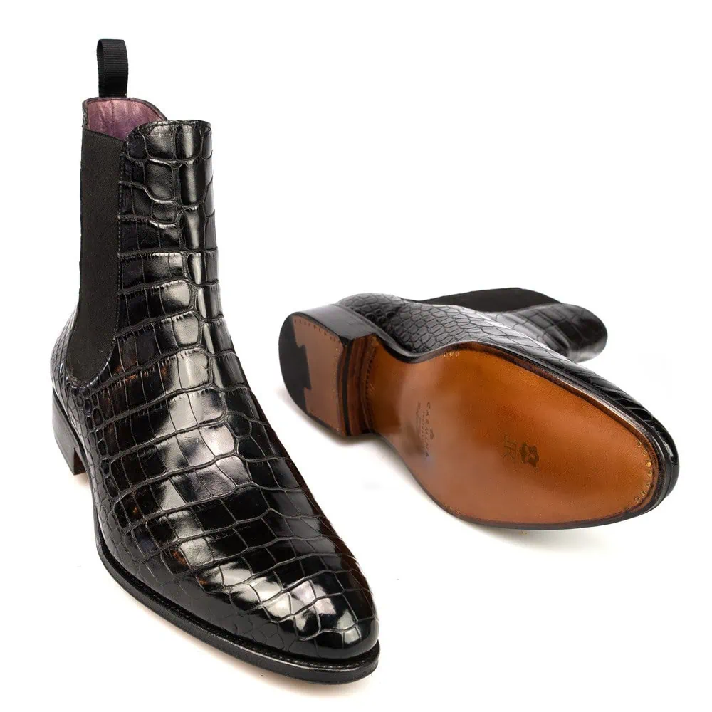 CHELSEA BOOTS BLACK ALLIGATOR |Carmina display picture 3