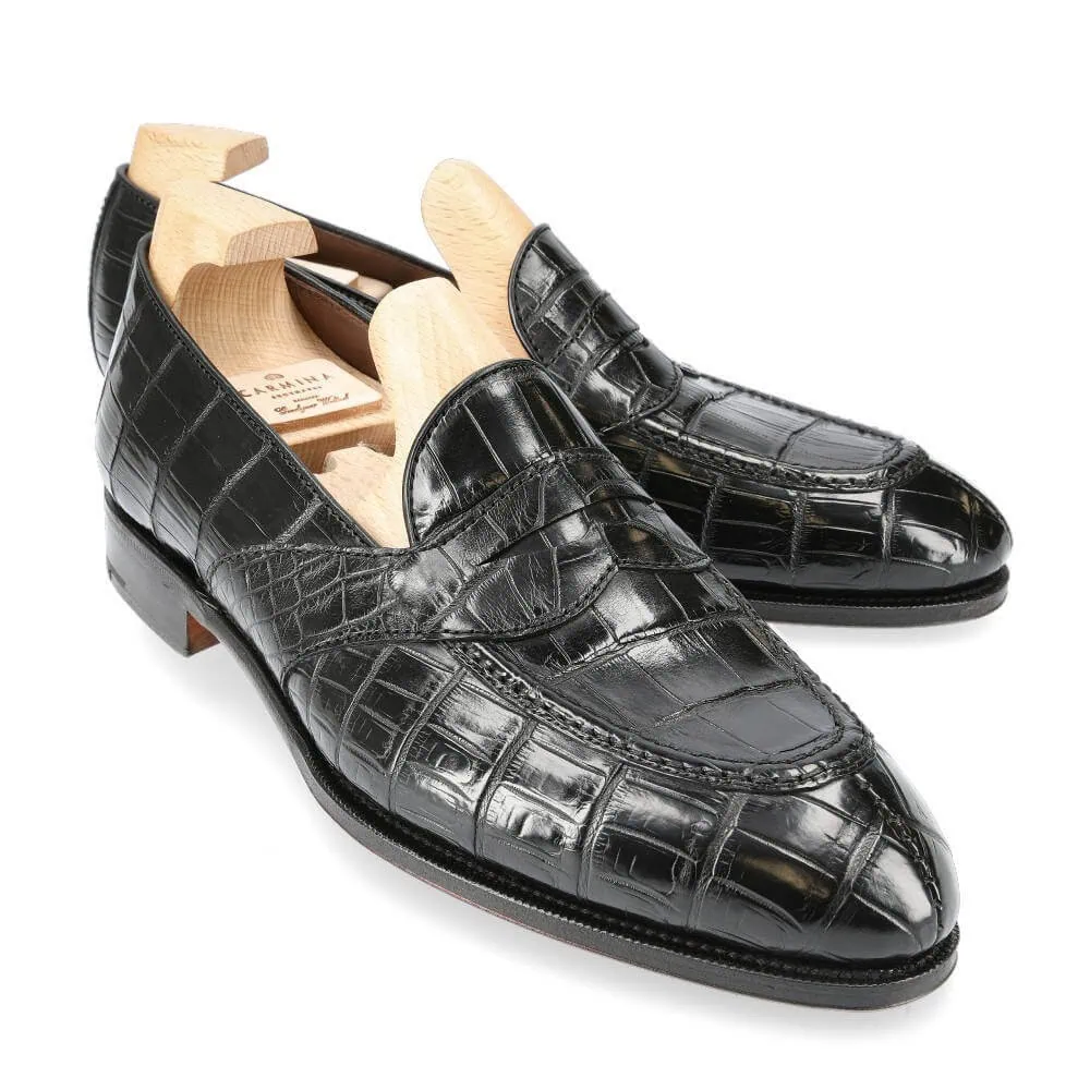 BrassBoot Black Leather Genuine Caimen Alligator Tassel Loafers Men Sz 10.5 Brass Boot | Shoes | Brass Boot Tassel Loafers Size 5 Black  main image 3