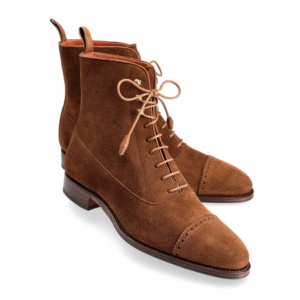 suede cap toe boots