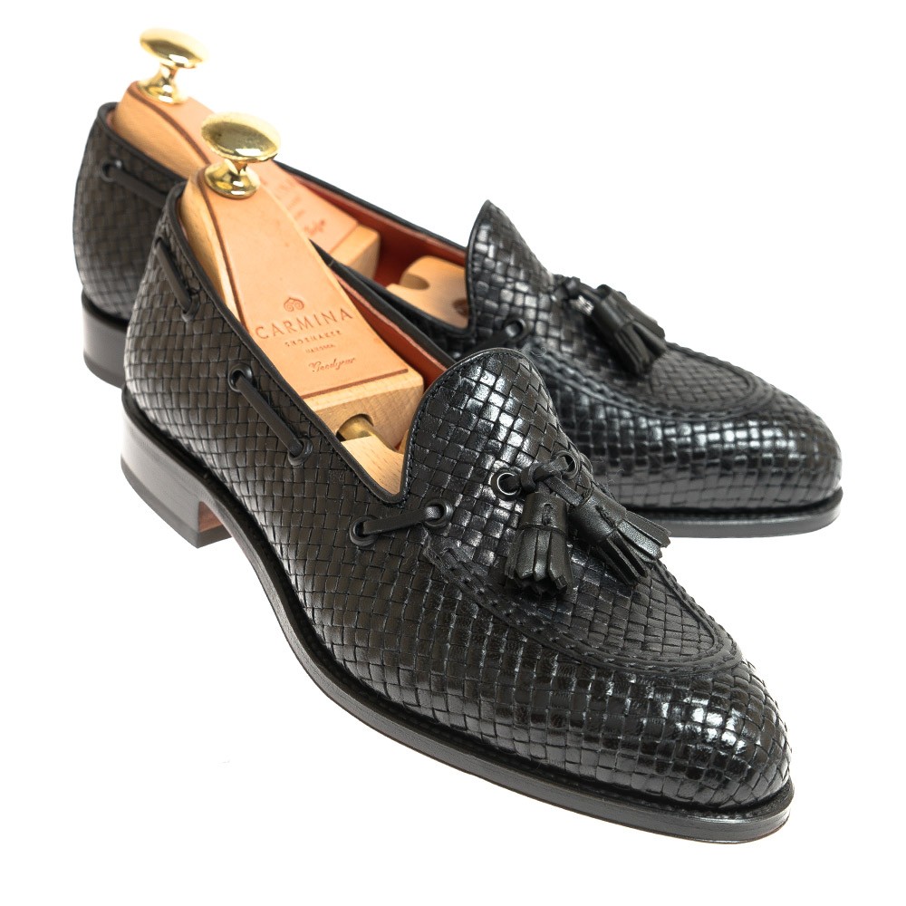 NIB $895 CANALI 1934 Goodyear-Welt Black Leather Tassel Loafer US 6.5 D Shoes 