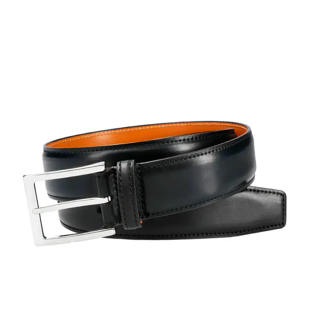 Black Cordovan Leather Belt | CARMINA Shoemaker