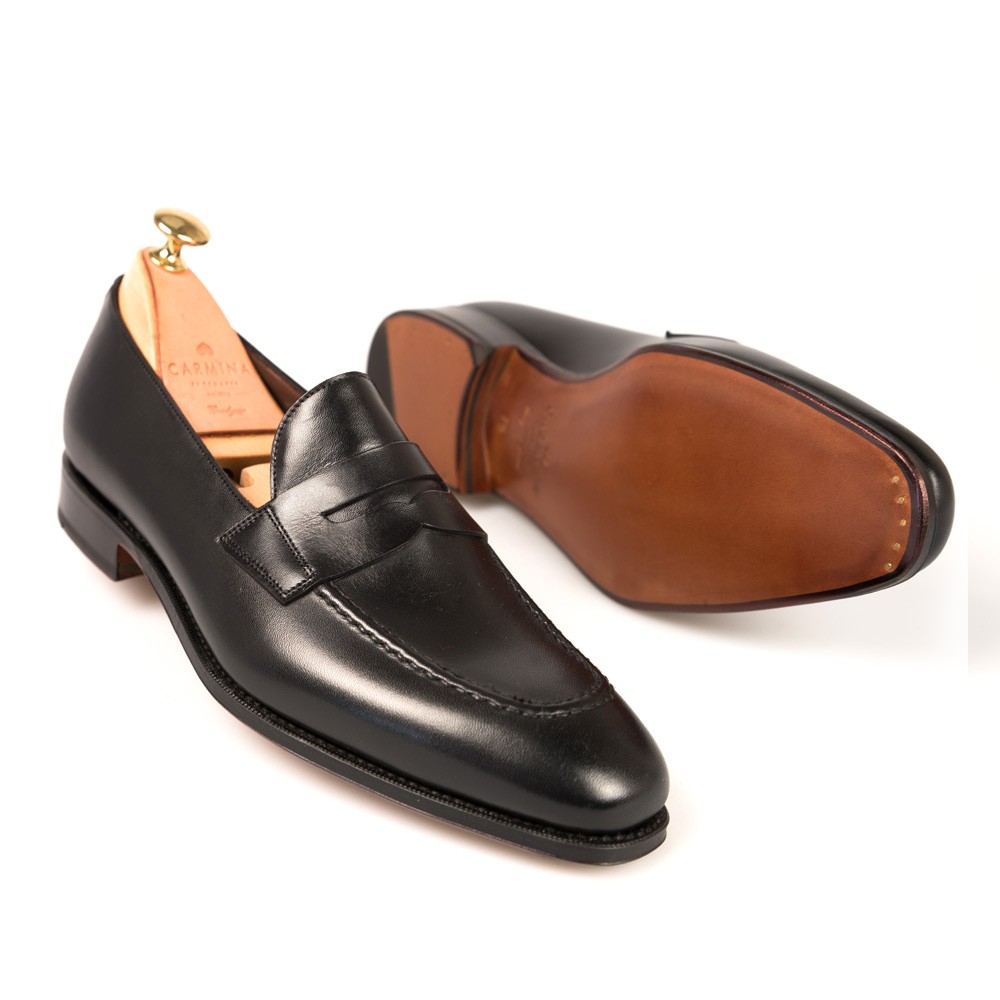black loafer shoes