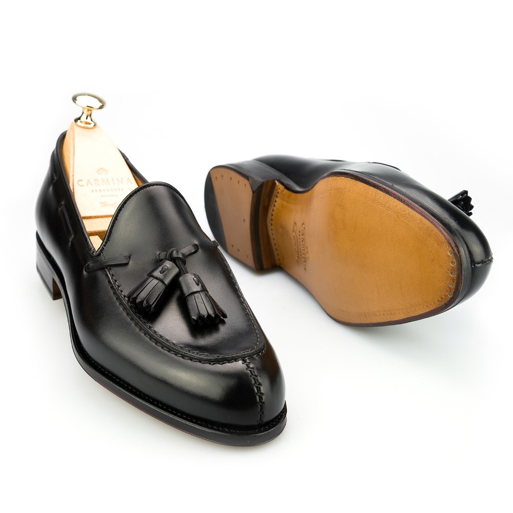 Tassel loafers in Black Calf | CARMINA 