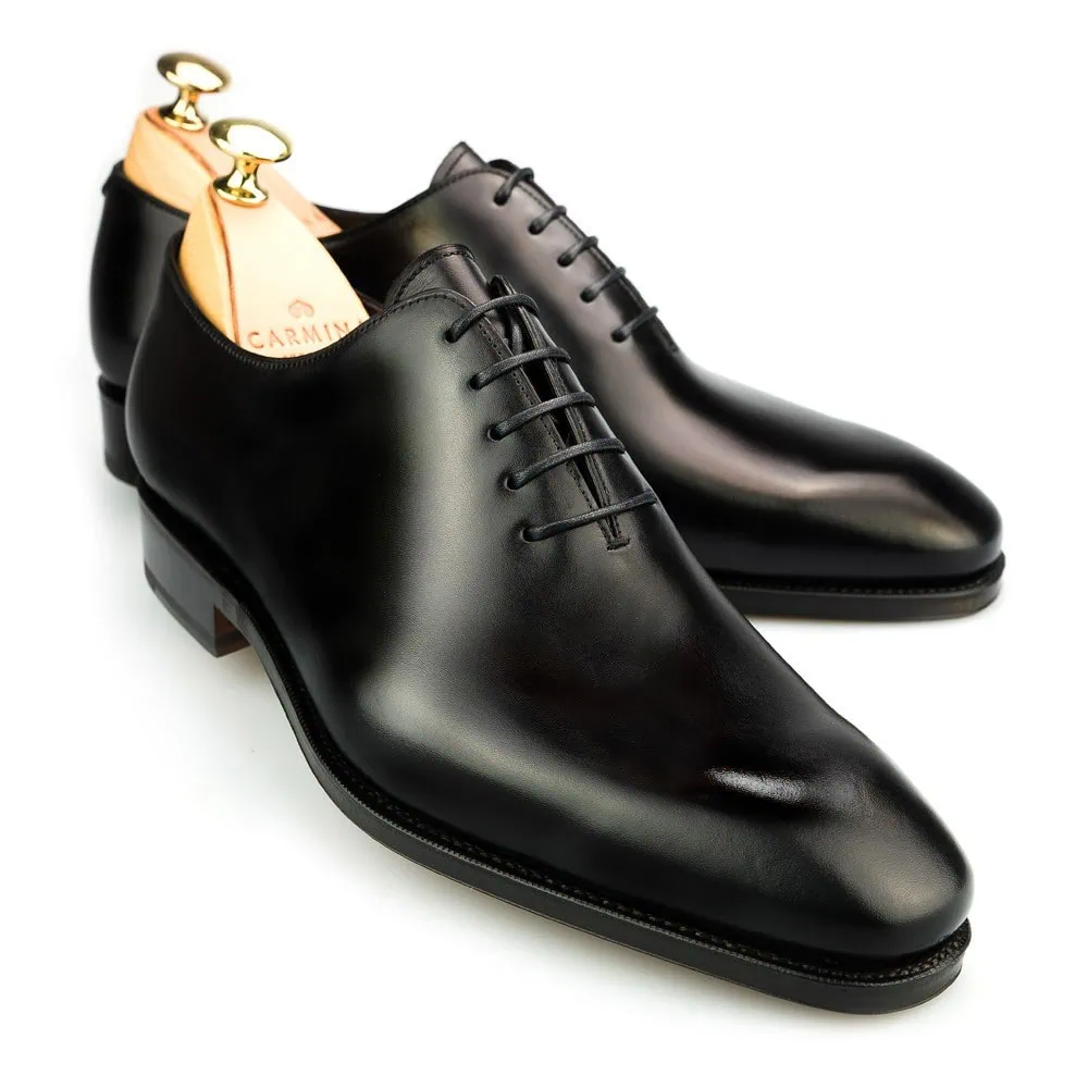 WHOLECUT OXFORD BLACK BOXCALF | CARMINA