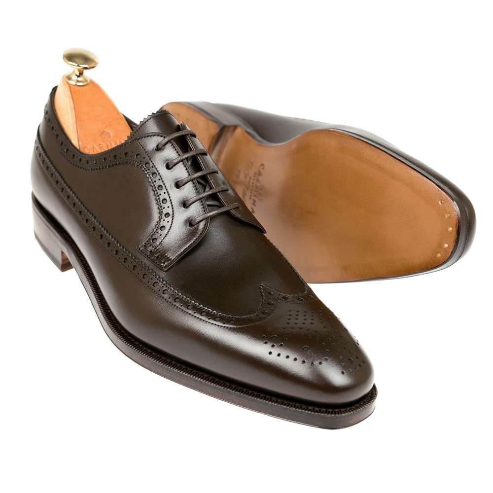 ロングウイングチップフルブローグ ボックスカーフ レイン Carmina Shoemaker カルミーナ公式