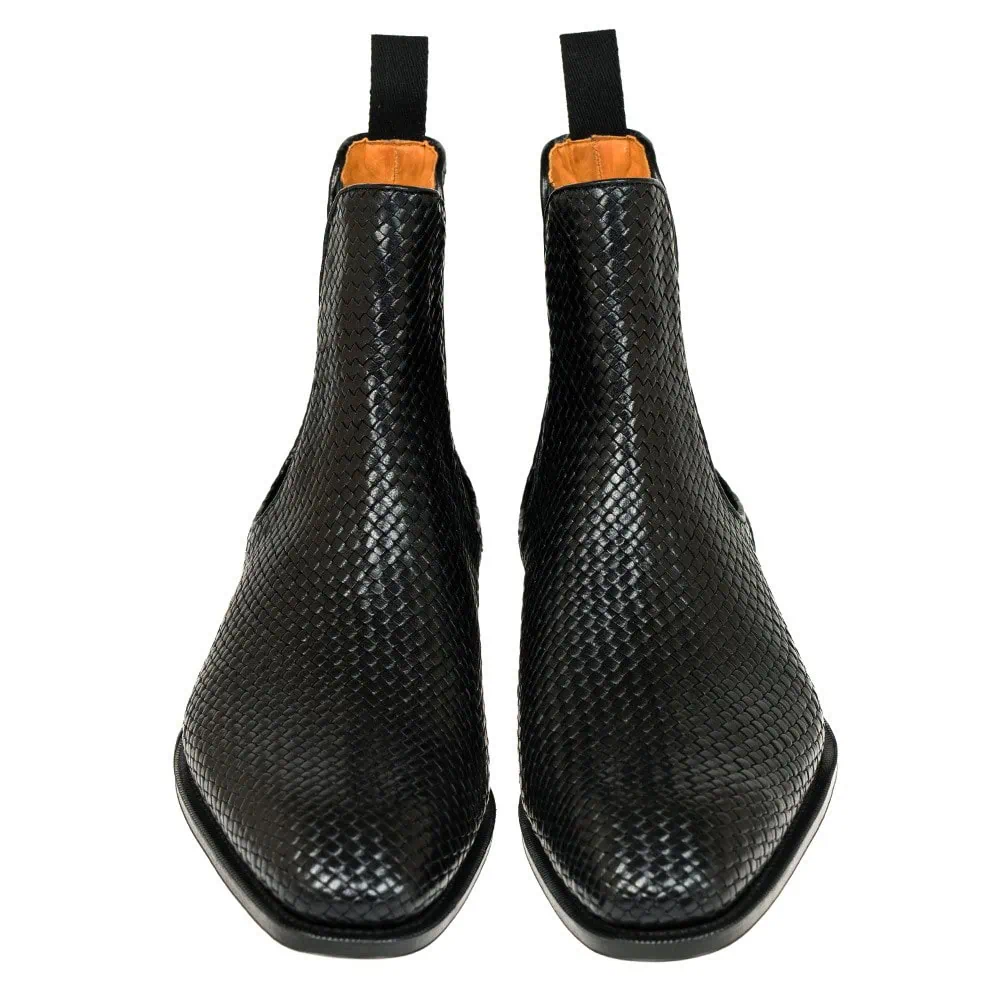 CHELSEA BOOTS BLACK TRENZADO | CARMINA display picture 2