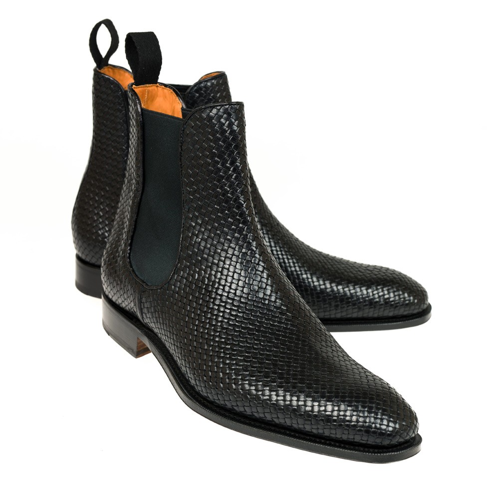 BOTINES ELÁSTICO 80306 RAIN TRENZADO NEGRO | CARMINA