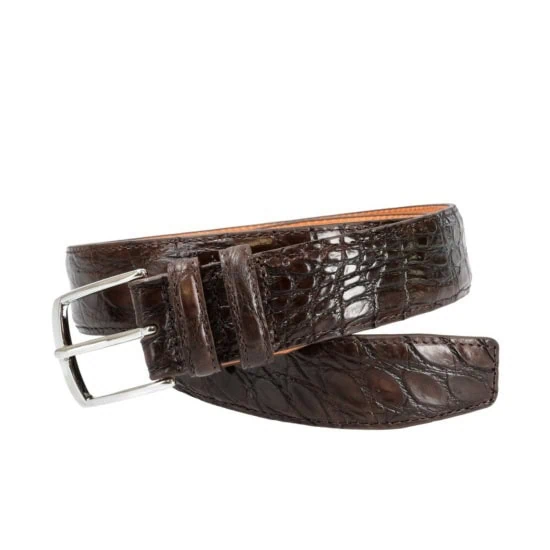 Kiton Red Leather Crocodile Belt main image 0