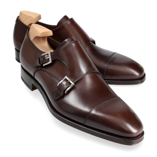 DOUBLE MONK STRAP SHOES BROWN BOXCAL | CARMINA