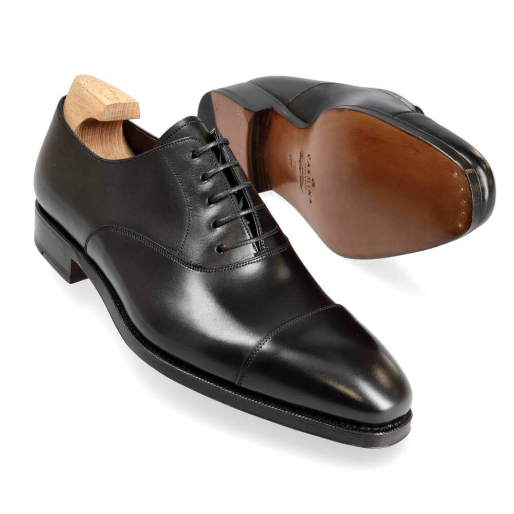BLACK DRESS OXFORDS SHOES IN BLACK BOX CALF