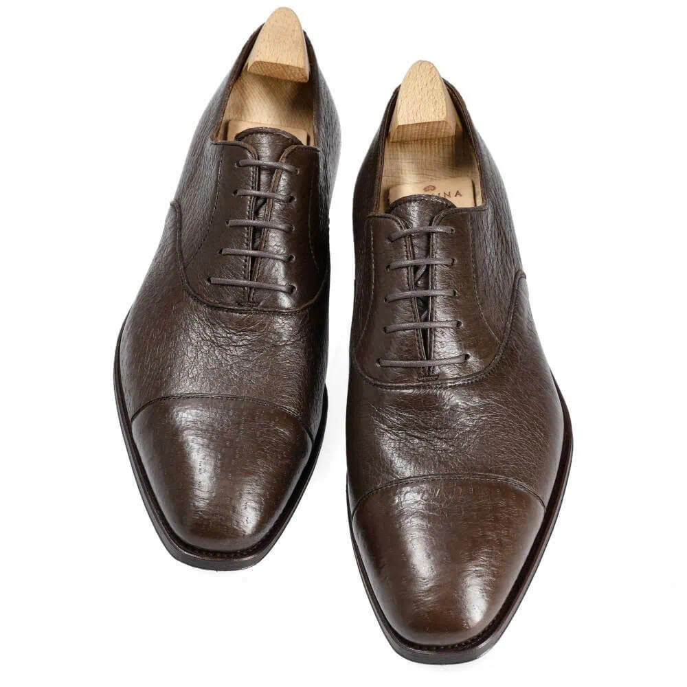 PECCARY SHOES BROWN PECCARY | CARMINA