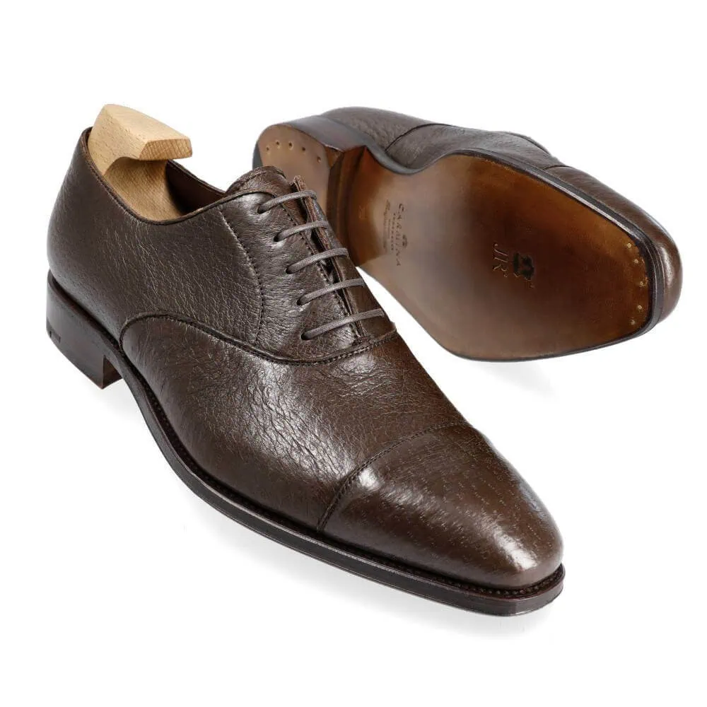 PECCARY SHOES BROWN PECCARY | CARMINA