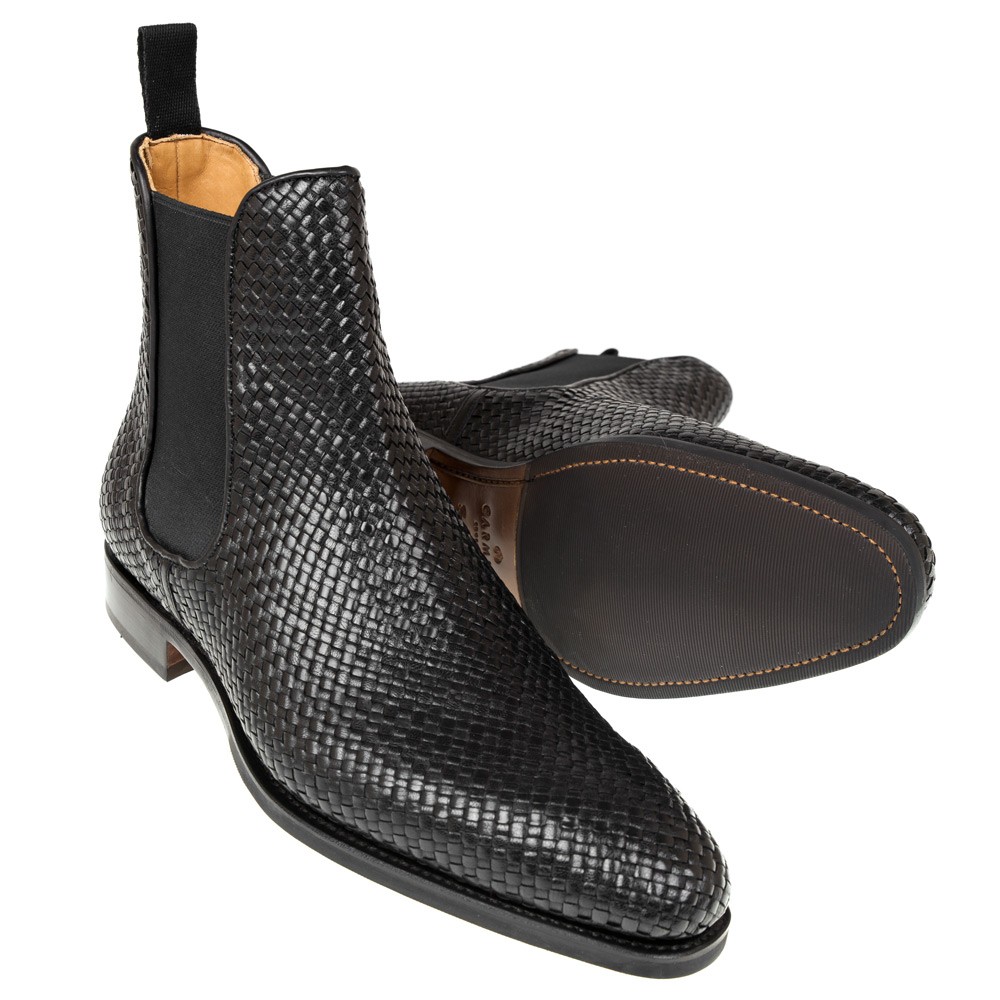 BOTINES ELÁSTICO 80306 RAIN NEGRO TRENZADO | CARMINA