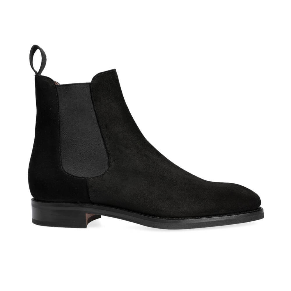 black suede beatle boots
