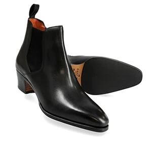 CHELSEA BOOTS WOMEN BLACK VITELLO | CARMINA