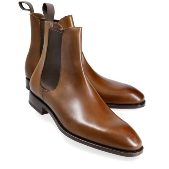 （カズさん用）CARMINA チャッカブーツ 80238 6 1/2 chelsea_boots_brown_vegano_802