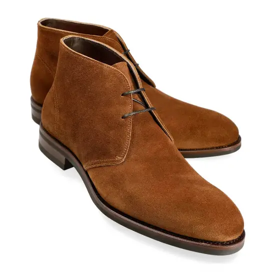 Carrucci Black Suede Leather Plain Toe Design Chukka Boot