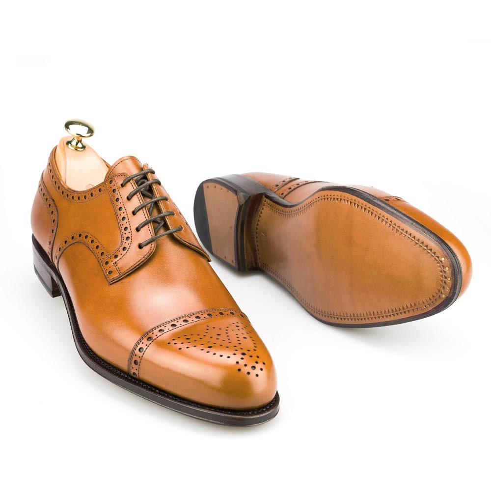 Men's Brogue Captoe Derby Shoes | CARMINA