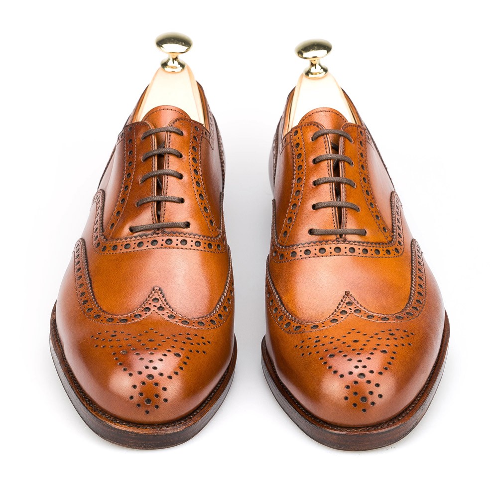mens cognac wingtip dress shoes