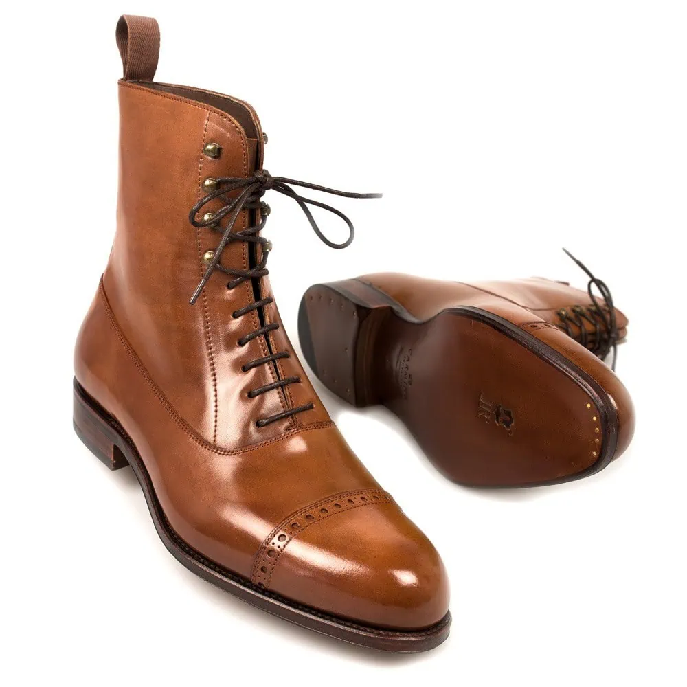 CORDOVAN BALMORAL BOOTS BOURBON | CARMINA