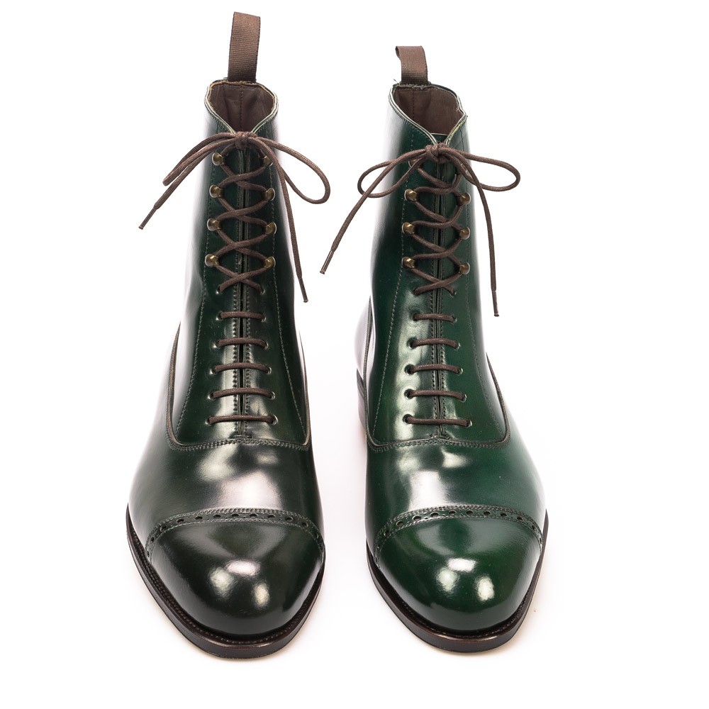 Cordovan boots, balmoral in green CARMINA 2