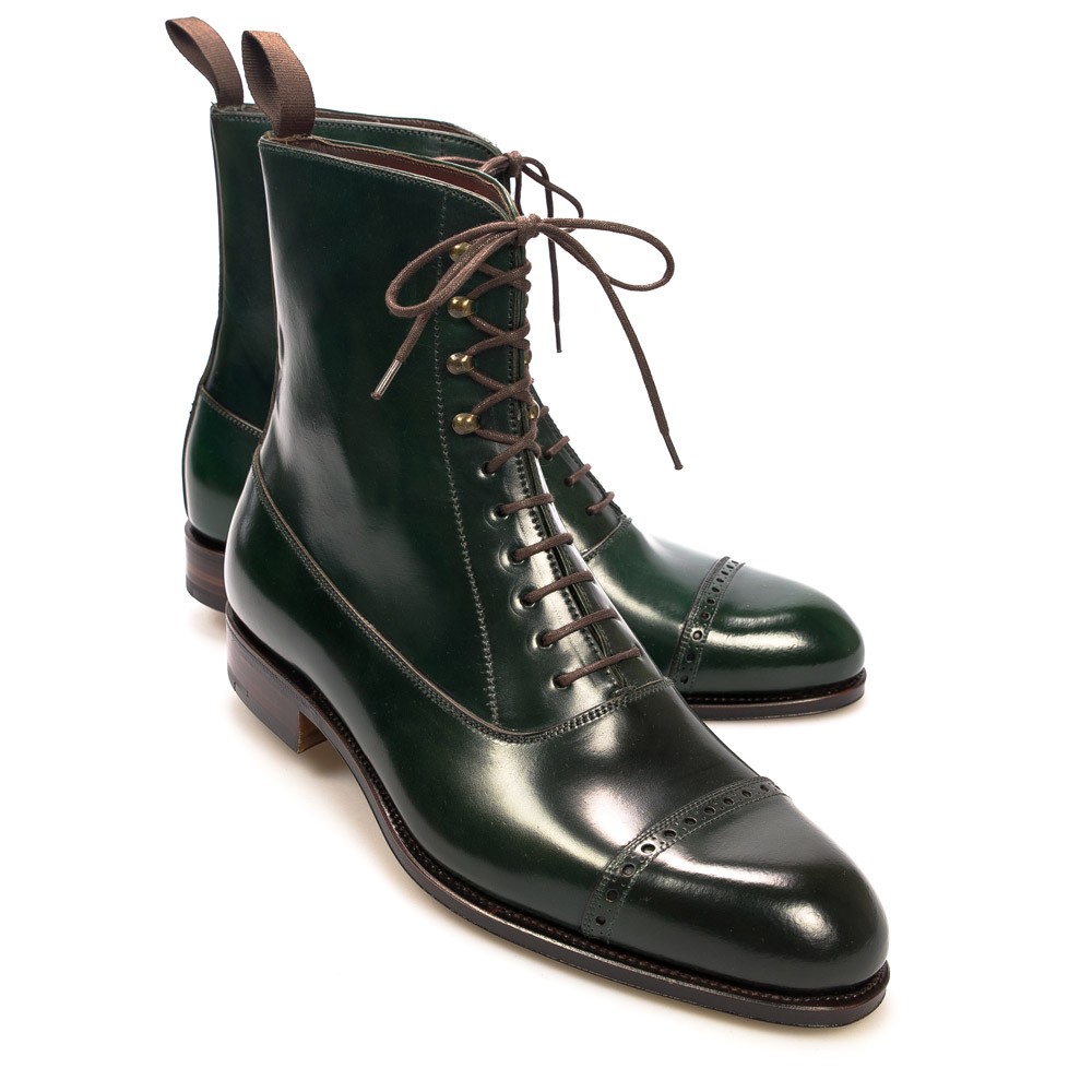Cordovan boots, balmoral in green CARMINA
