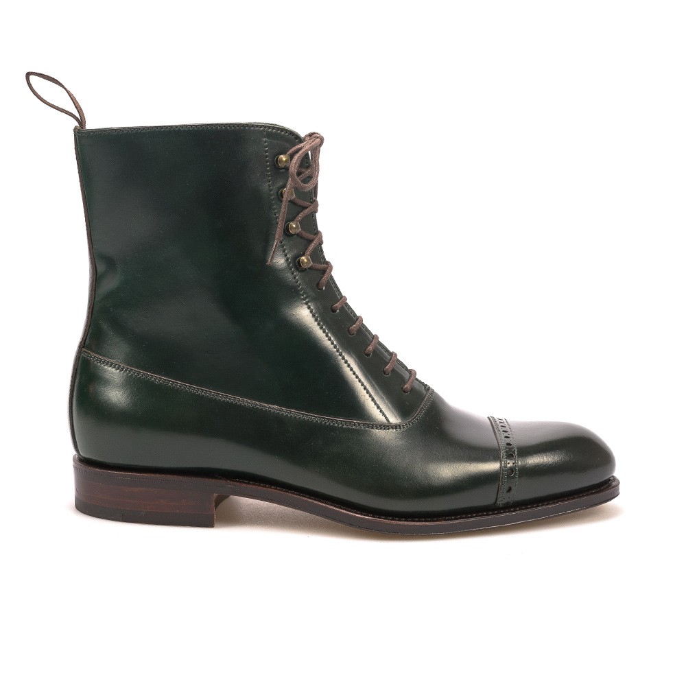 Cordovan boots, balmoral in green CARMINA 1