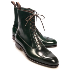 Cordovan boots, balmoral in green CARMINA