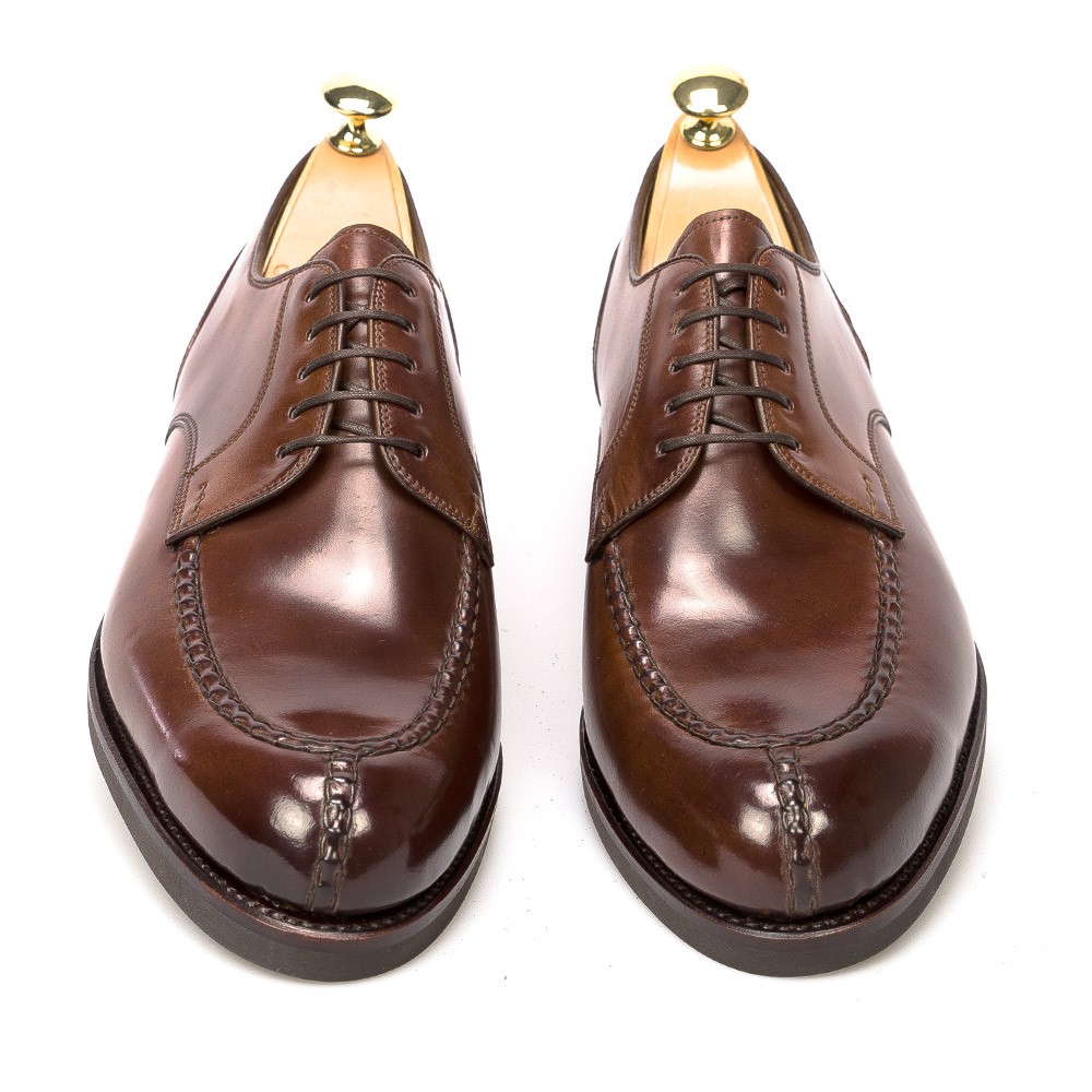 Norwegian shoes for men's in cordovan cognac