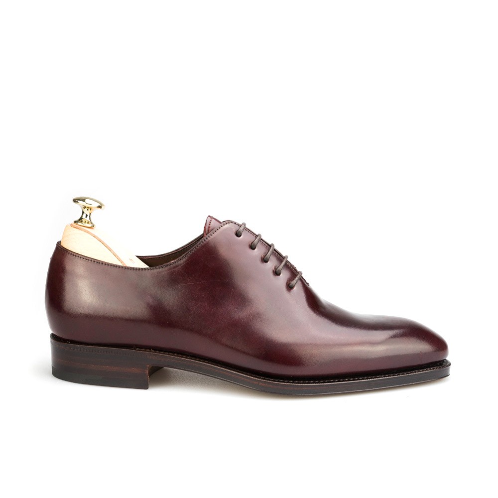 Oxford wholecut shoes in cordovan burgundy