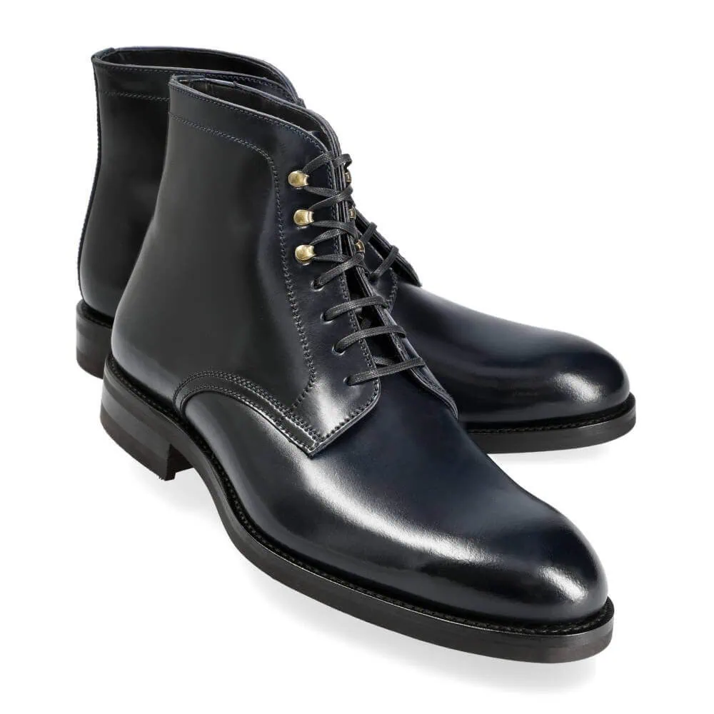【美品】CARMINA チャッカブーツ ミュージアムカーフ ネイビー UK7 WORK BOOTS NAVY CORDOVAN | CARMINA