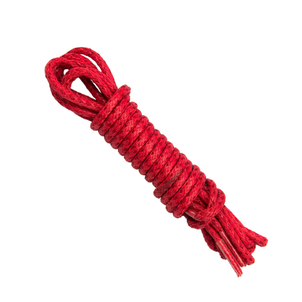 Red Round braided shoe laces