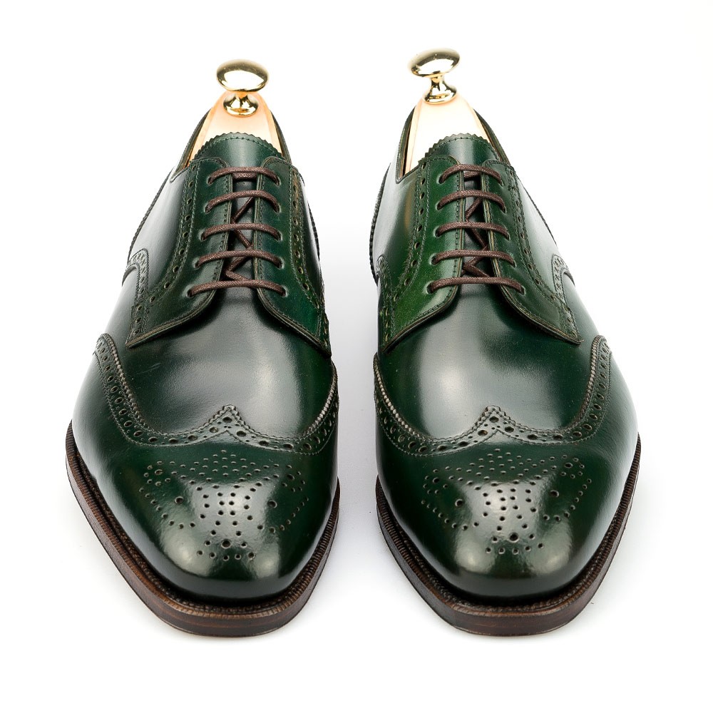 Men's Green Cordovan Derby Shoes | CARMINA
