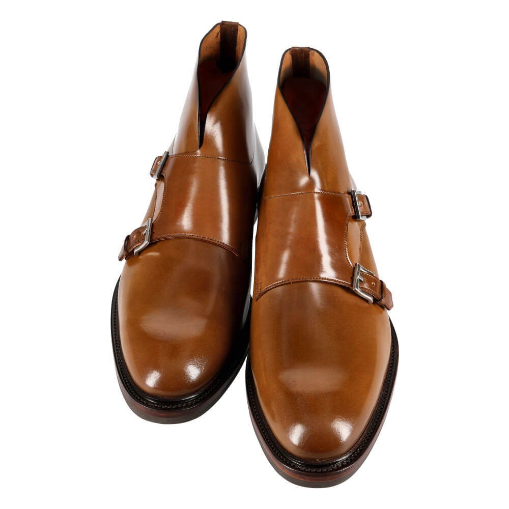 CORDOVAN DOUBLE MONK STRAP BOOTS 80523 SOLLER (INCL. SHOE TREE)
