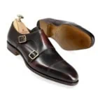 MEN'S DOUBLE MONK STRAP MUSEUM BORDEAUX SHOES | CARMINA