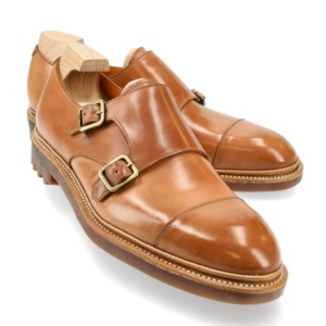 cordovan monk strap shoes