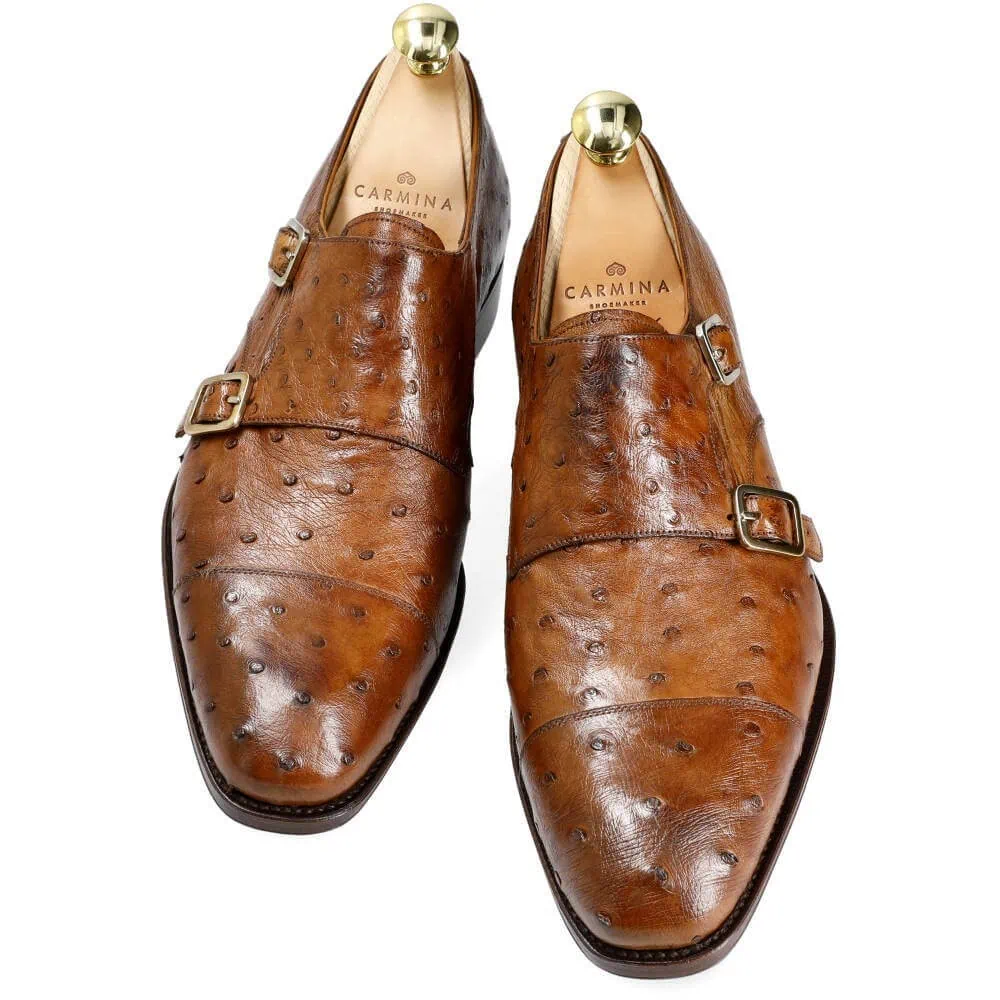 ostrich leather dress shoes Mezlan Ostrich Lace-Up Shoes #50246 Burgundy / 10.5 main image 0