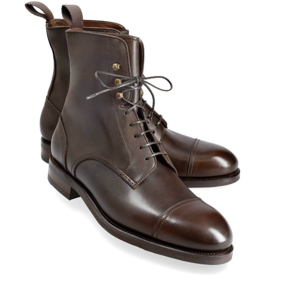 micro Plantage Afstotend CAP TOE BOOTS IN BROWN FUNCHAL | CARMINA