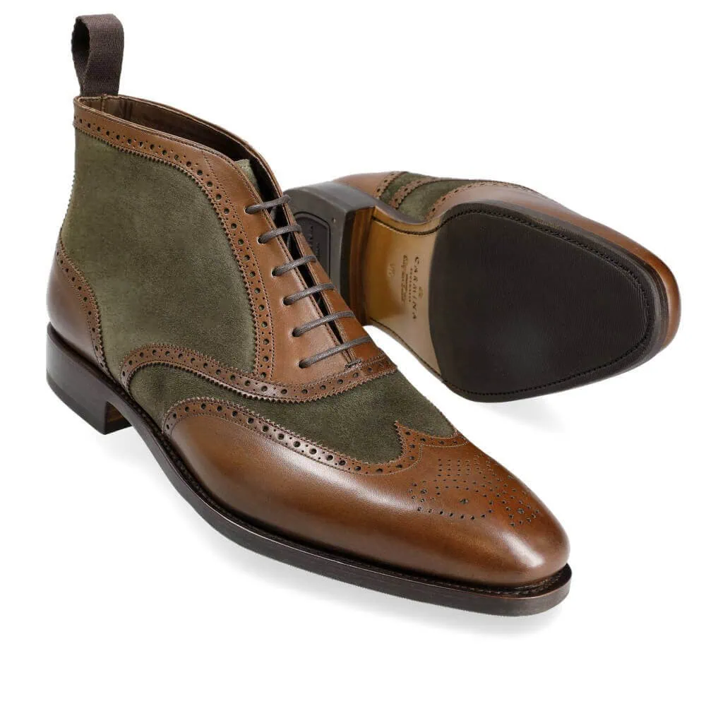 STIEFEL IN BRAUNEM VEGANO/MARINEM WILDLEDER CARMINA SHOEMAKER