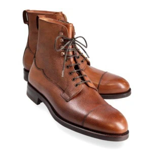 CORDOVAN BOOTS BURGUNDY SHELL CORDOVAN HATCH GRAIN | CARMINA