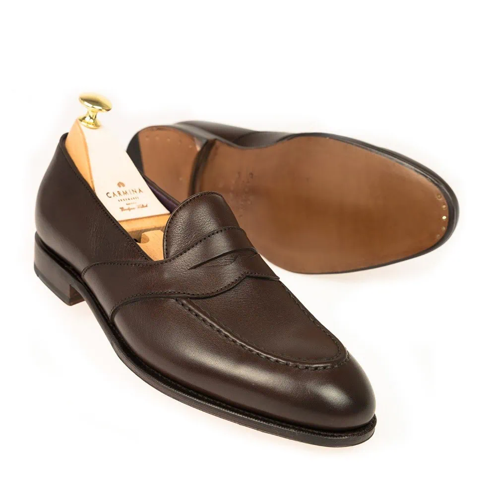 PENNY LOAFERS BROWN RUSTICAL | CARMINA