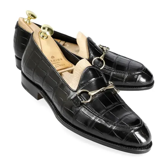 HORSEBIT PUMP IN BLACK SHEEPSKIN