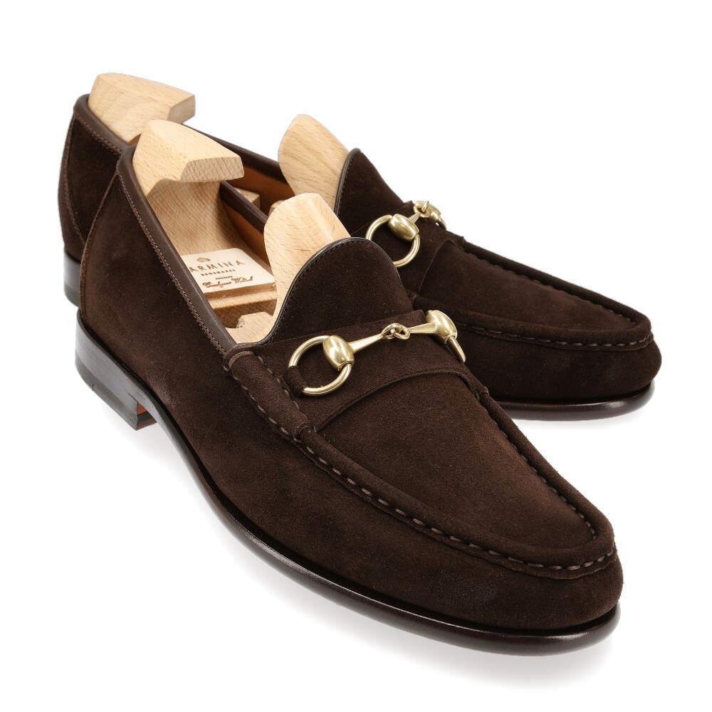 Horsebit loafers in brown suede