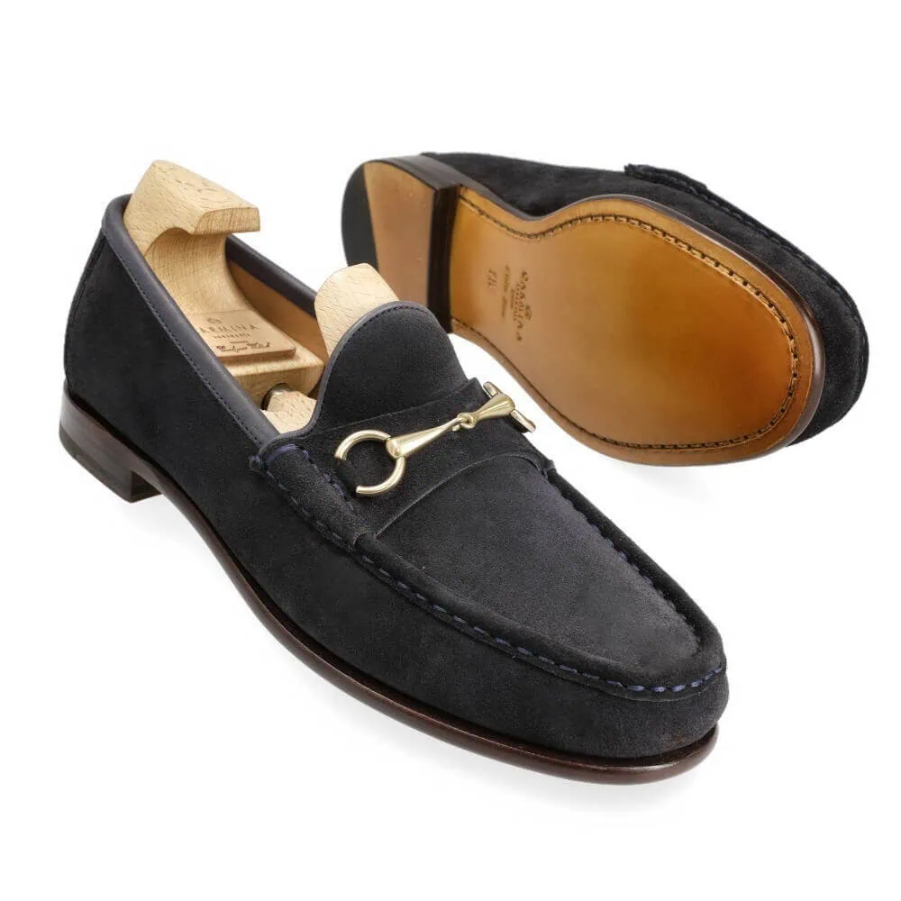 HORSEBIT LOAFERS NAVY SUEDE | CARMINA