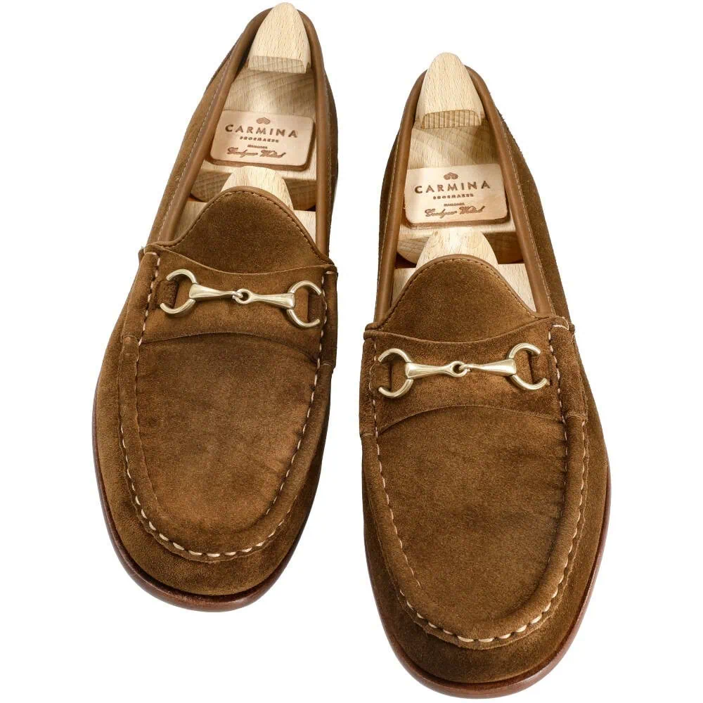 WOMEN'S HORSEBIT LOAFERS SUEDE SNUFF | CARMINA