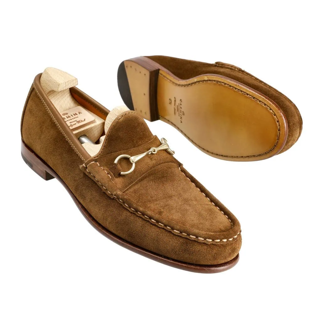 WOMEN'S HORSEBIT LOAFERS SUEDE SNUFF | CARMINA